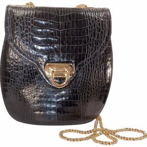 Frenchy Of California Black Leather Crossbody